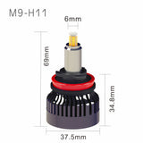 Faros LED 3D H8/H9/H11 de 45 W, 9000 lm, 6500 K