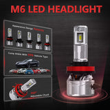 H1 M6 LED Headlight 55W 10000LM 6500K