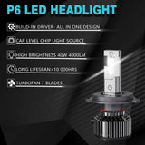 H7 P6 LED Headlight 45W 10000LM 6500K