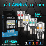 Bombilla LED T10/W5W Serie T2 12-50 V Blanca